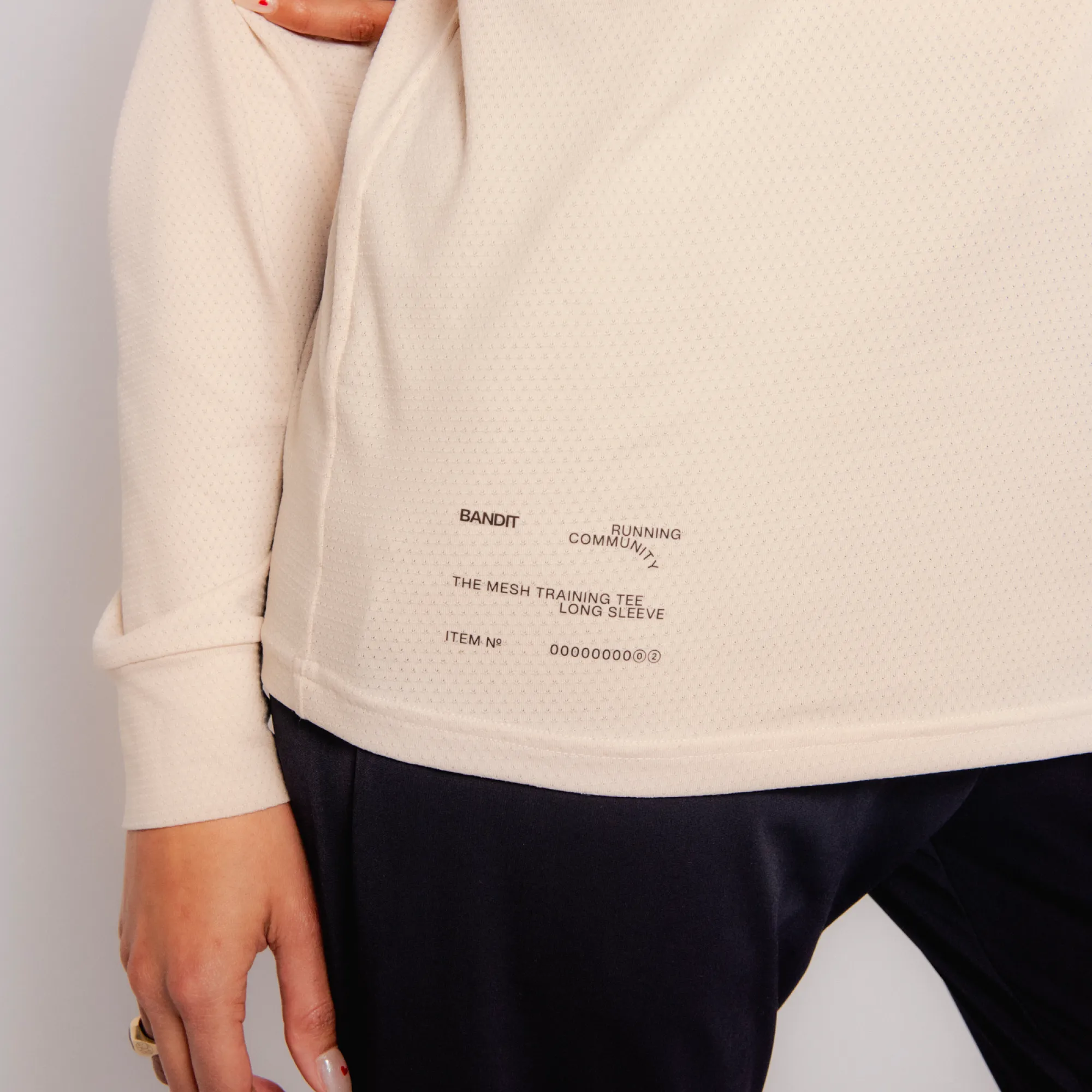 Micromesh™ Long Sleeve Performance Tee - Unisex, Champagne