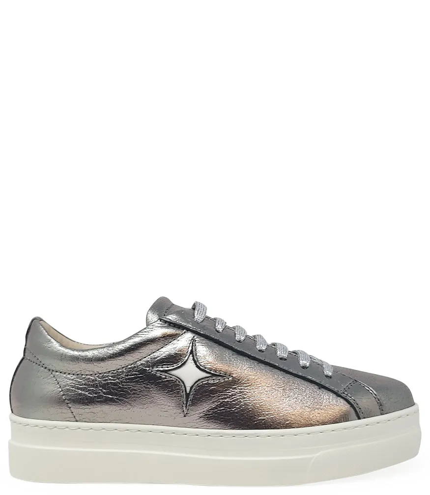 Moma X Madison Maison™ Silver Leather Platform Sneaker