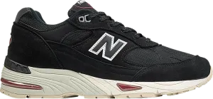 New Balance 991 Made in England 'Black Red' Sneakers, Black