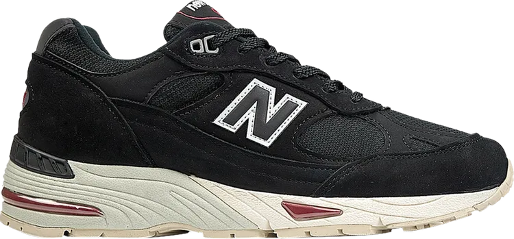 New Balance 991 Made in England 'Black Red' Sneakers, Black