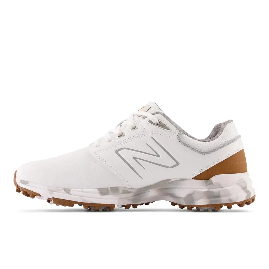 New Balance Brighton Spiked Golf Shoes - White/Brown