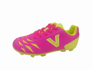 New Victor Sierra Kids Cattura MD Jr Soccer Shoes Size 8T - Pink/Yellow