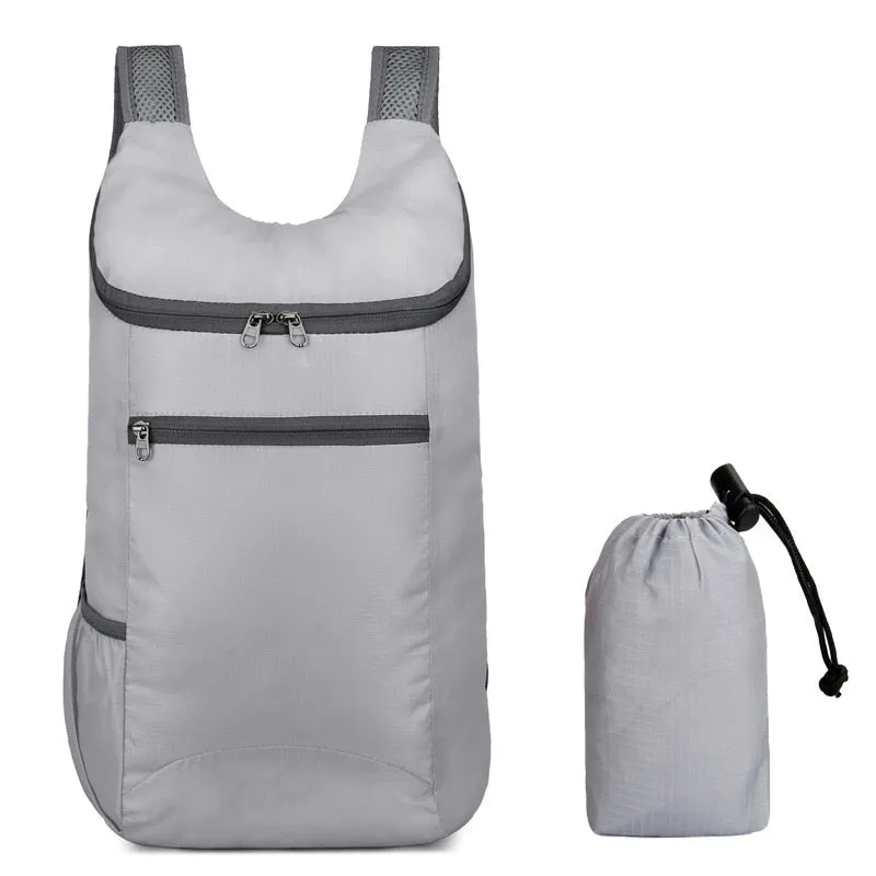 New waterproof backpack portable foldable bag large capacity for men and women