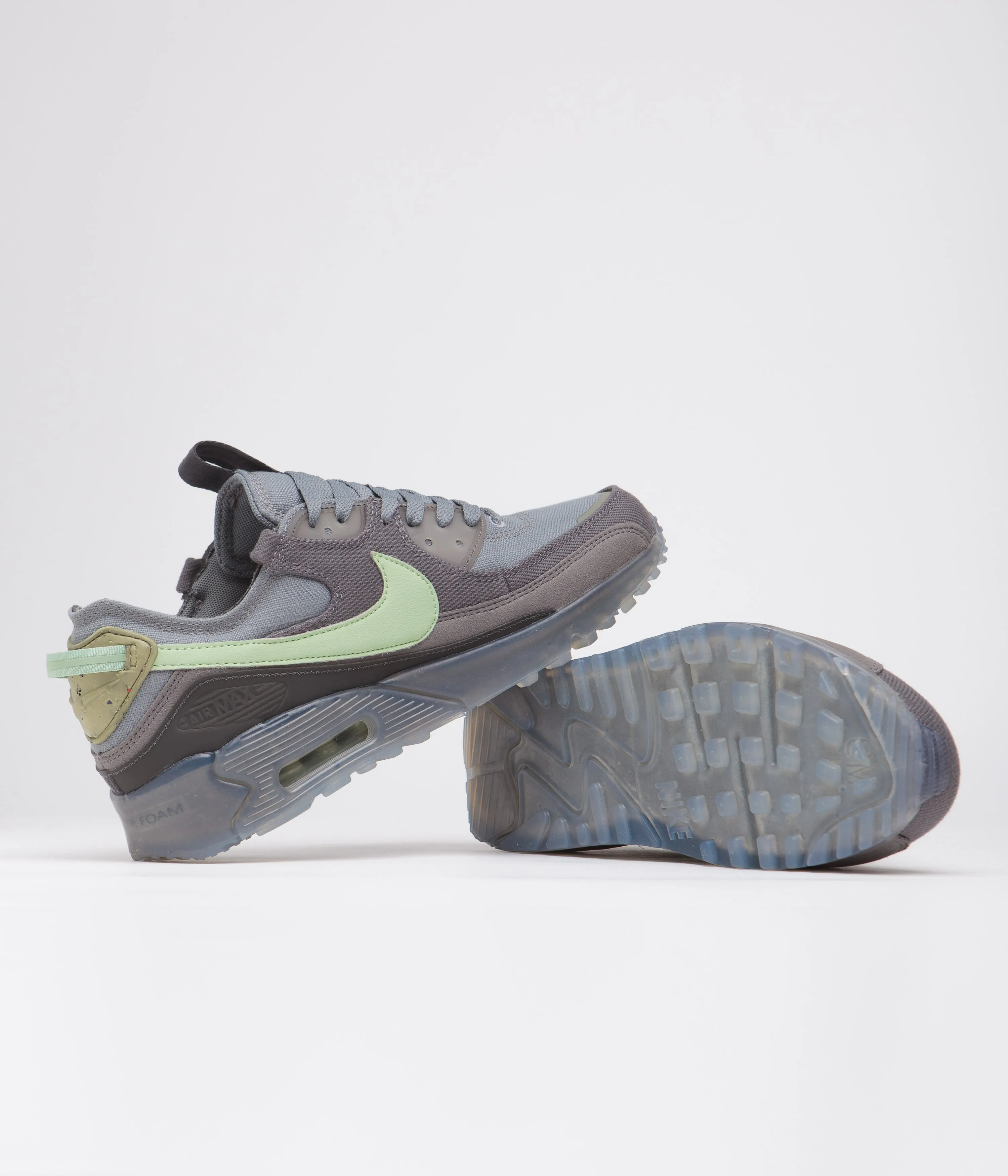 Nike Air Max Terrascape 90 Shoes - Cool Grey / Honeydew - Iron Grey