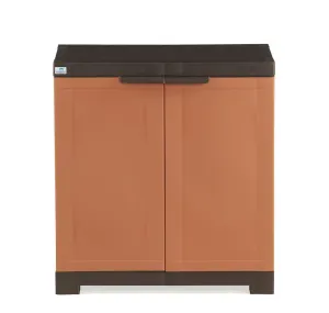 Nilkamal Freedom Mini 09 (FMSC09) Plastic Shoe Cabinet (Rust & Weathered Brown)