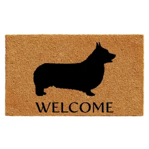 Pembroke Welsh Corgi Coir Welcome Mat Made in the USA