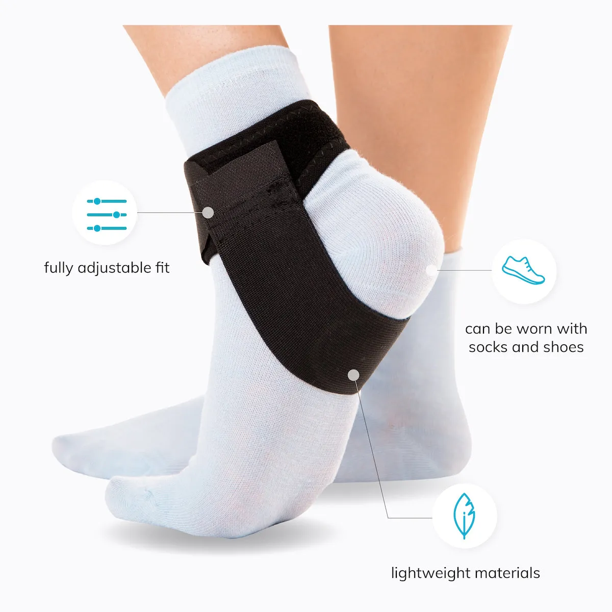 Plantar Fasciitis Wrap | Foot Pain Walking Brace for Achilles Tendonitis, Heel Spurs & Arch Support