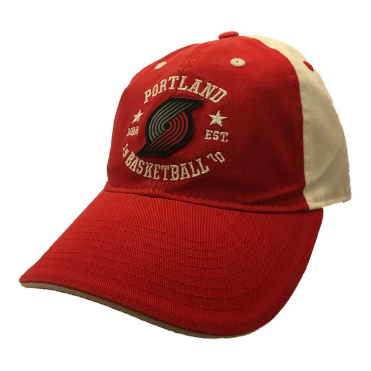 Portland Trail Blazers Adidas WOMEN Red White Relaxed Strapback Baseball Hat Cap