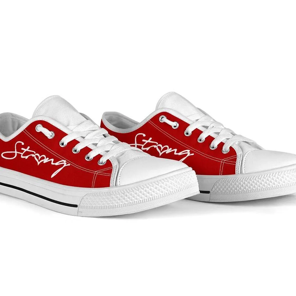 Preschool Strong Red Black Shoes, Teacher Shoes, Low Top Sneakers