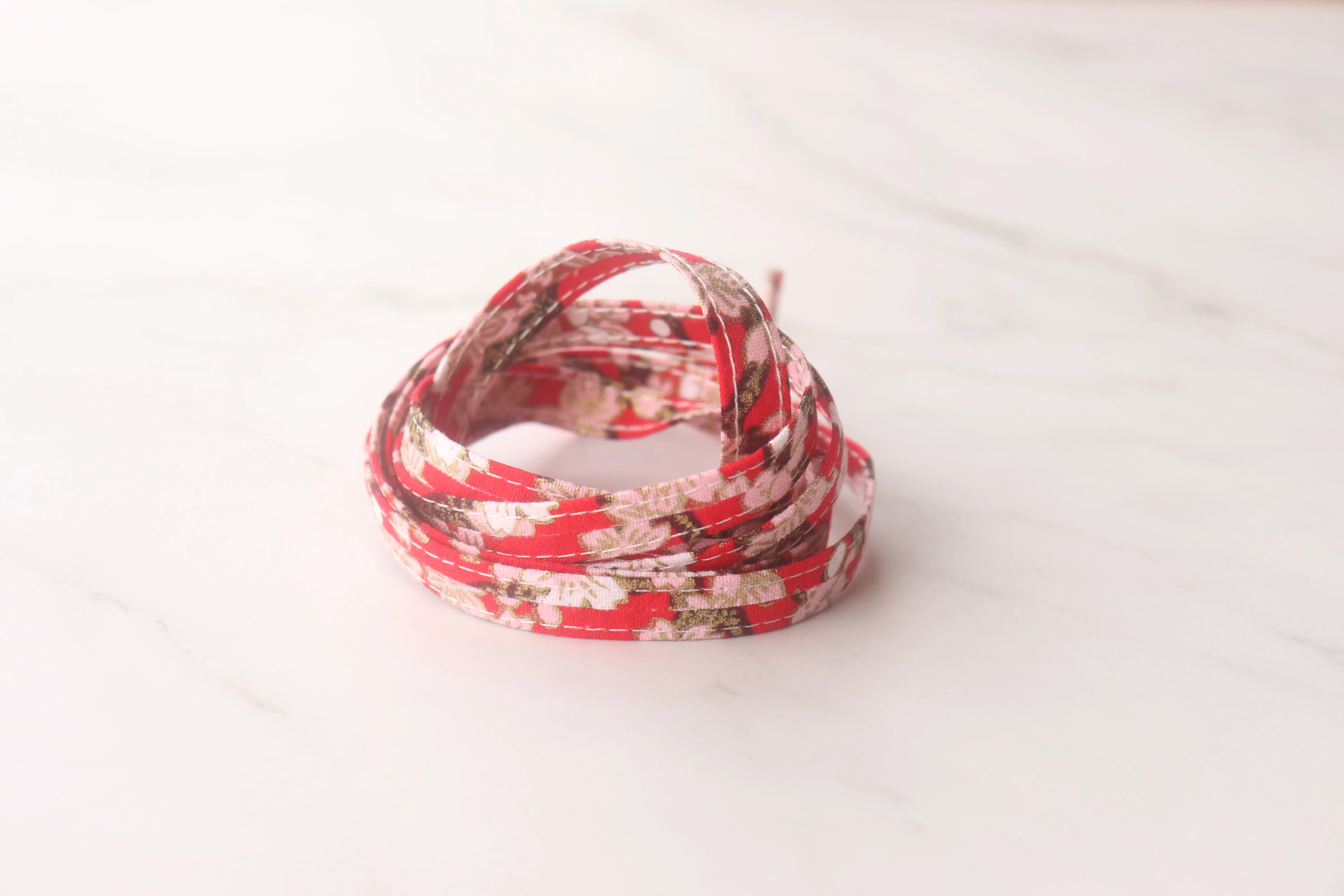 PRINTED Fabric COLORED SHOELACES