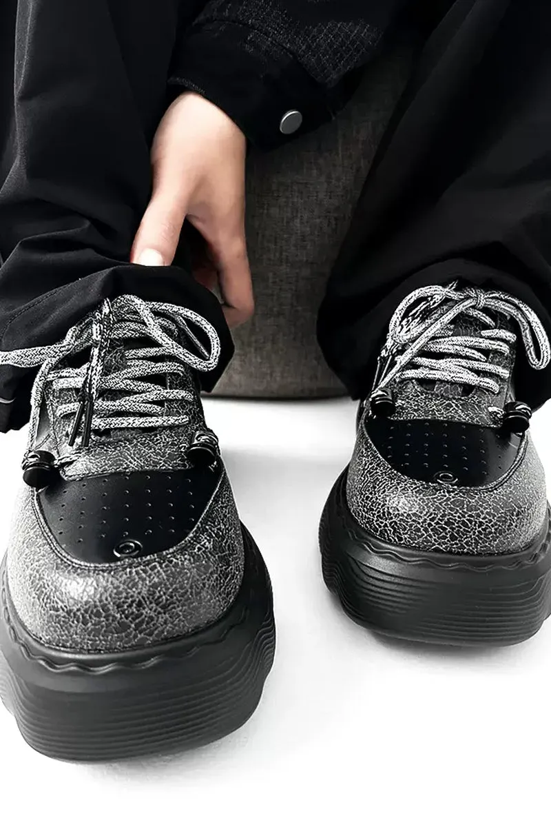 Punk Black Chunky Dad Shoes