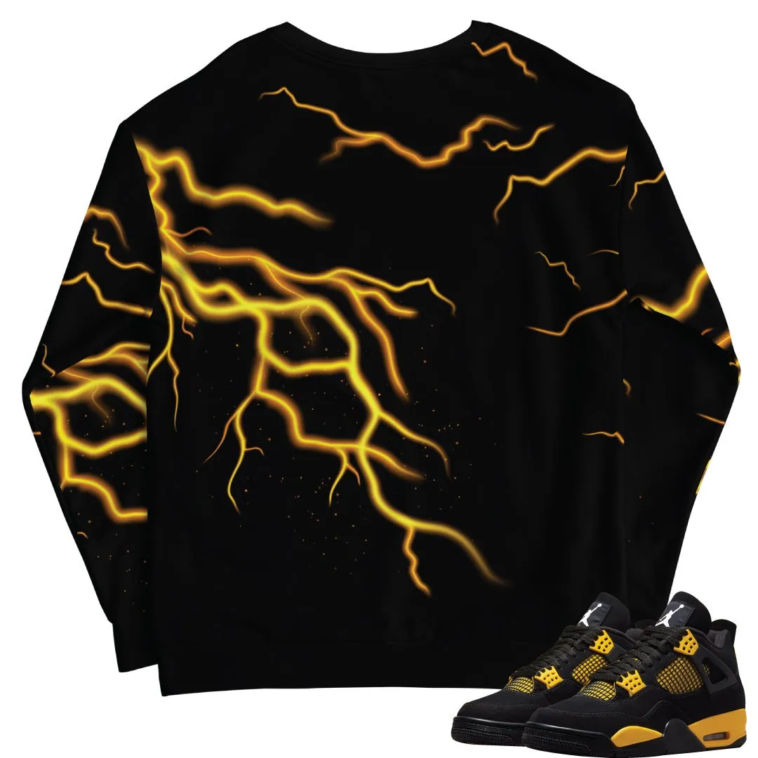 Retro 4 Thunder Lightning Bolt Sweatshirt