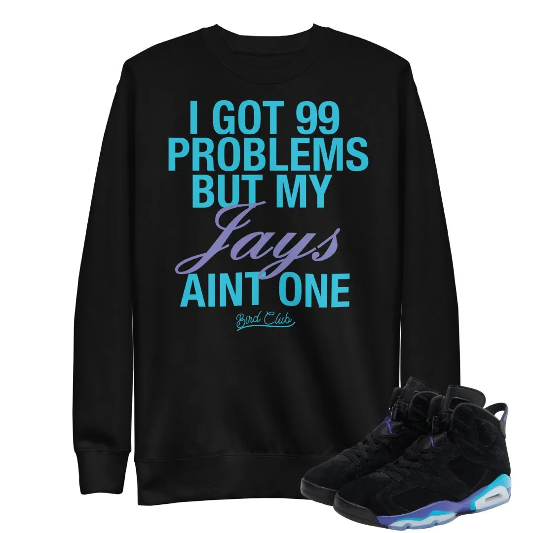 RETRO 6 AQUA 99 PROBLEMS SWEATSHIRT