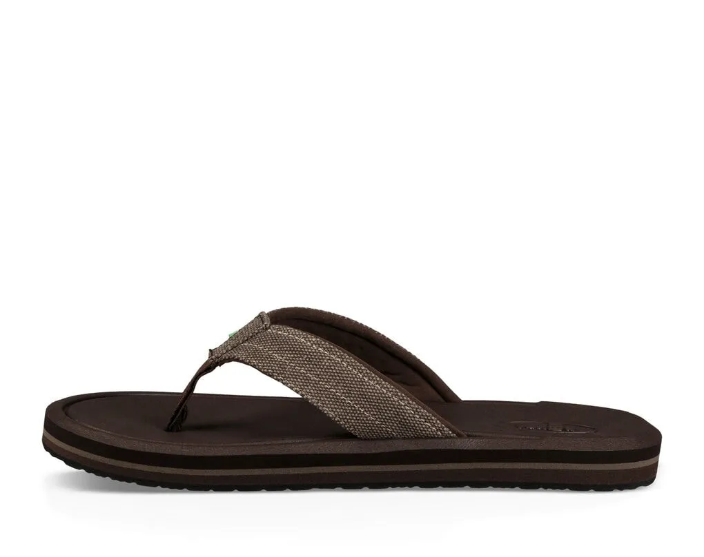 Sanuk Mens Drop-In TX Washed Brown