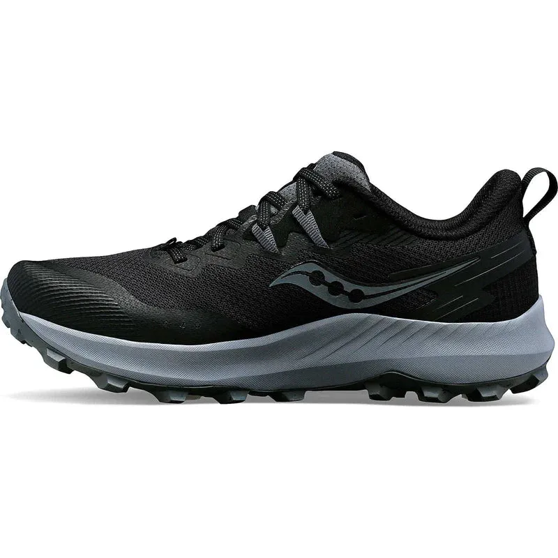 Saucony Peregrine 14 Men's Wide- Black/Carbon