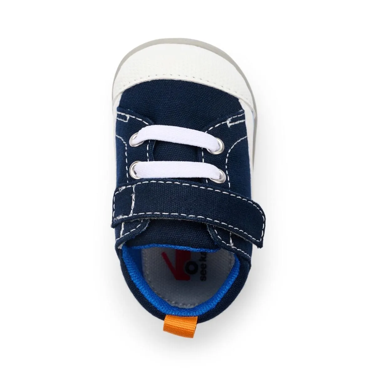 See Kai Run Stevie II Inf First Walker Sneakers - Navy Canvas