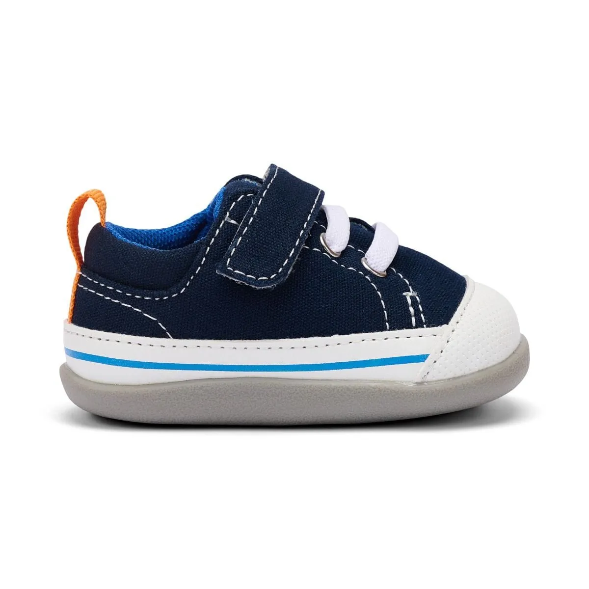 See Kai Run Stevie II Inf First Walker Sneakers - Navy Canvas