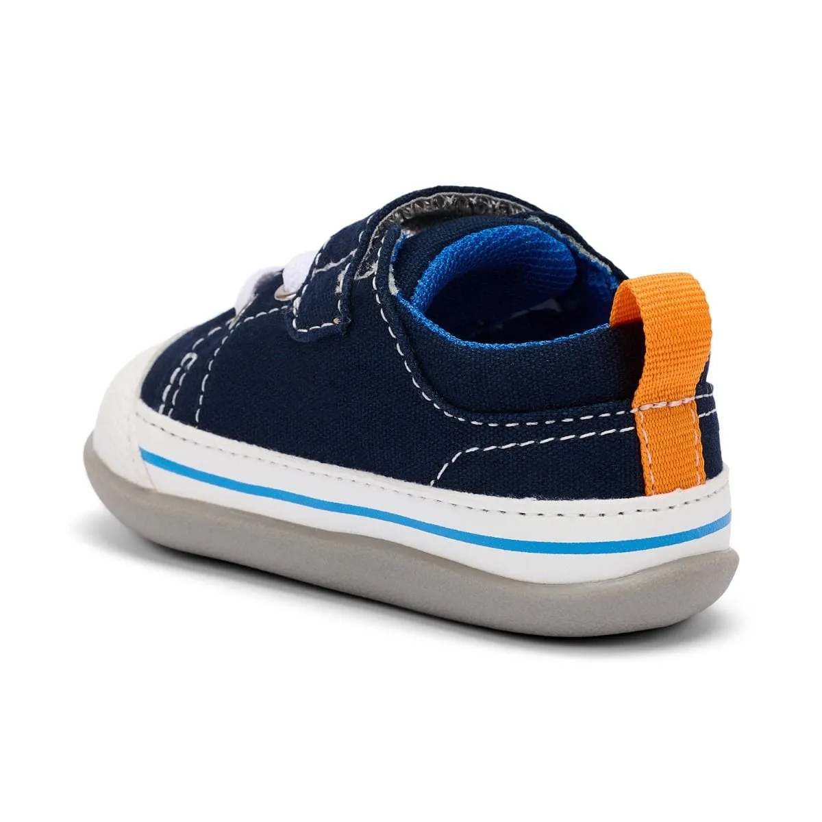 See Kai Run Stevie II Inf First Walker Sneakers - Navy Canvas