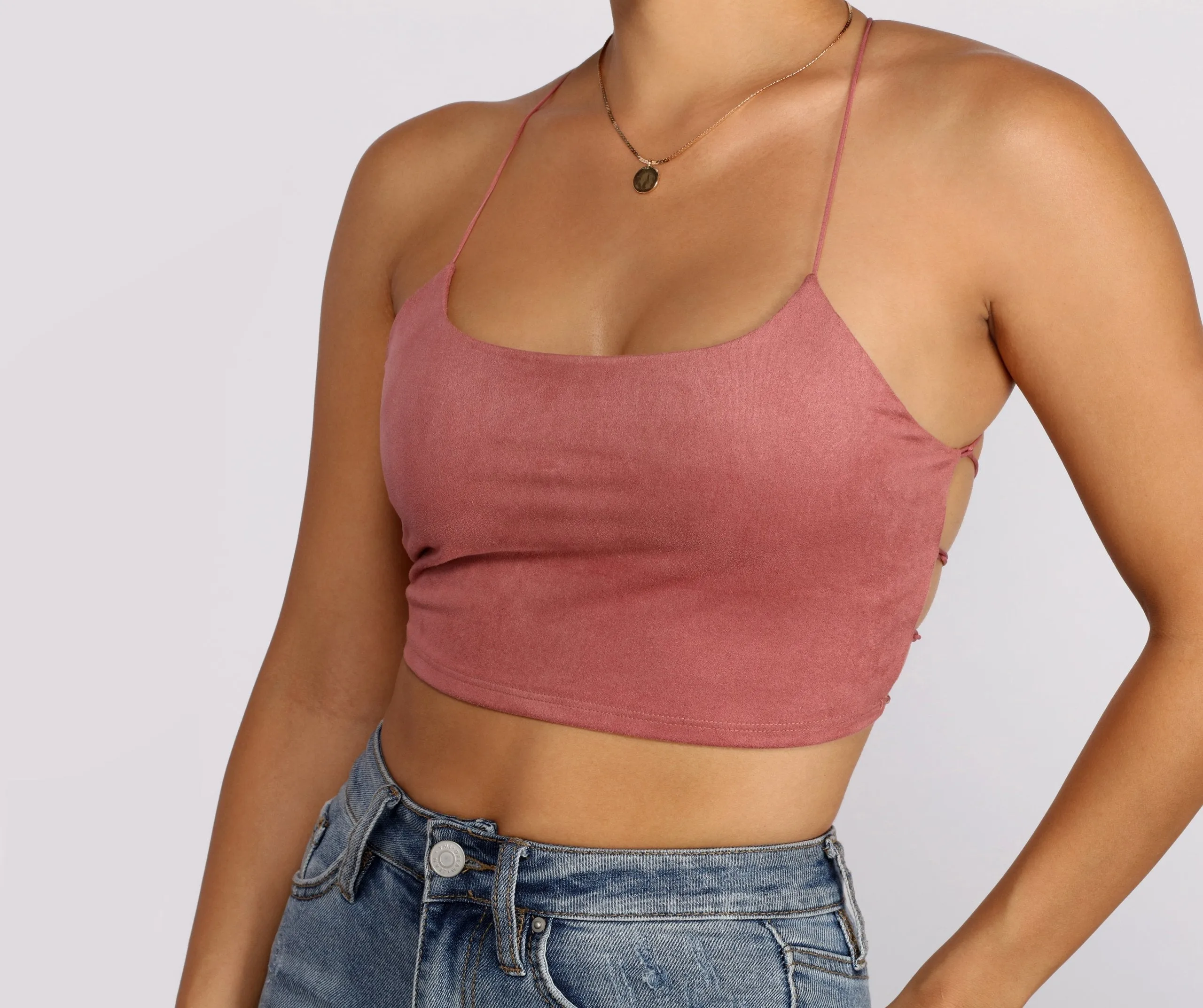 Sexy Strappy Back Crop Top