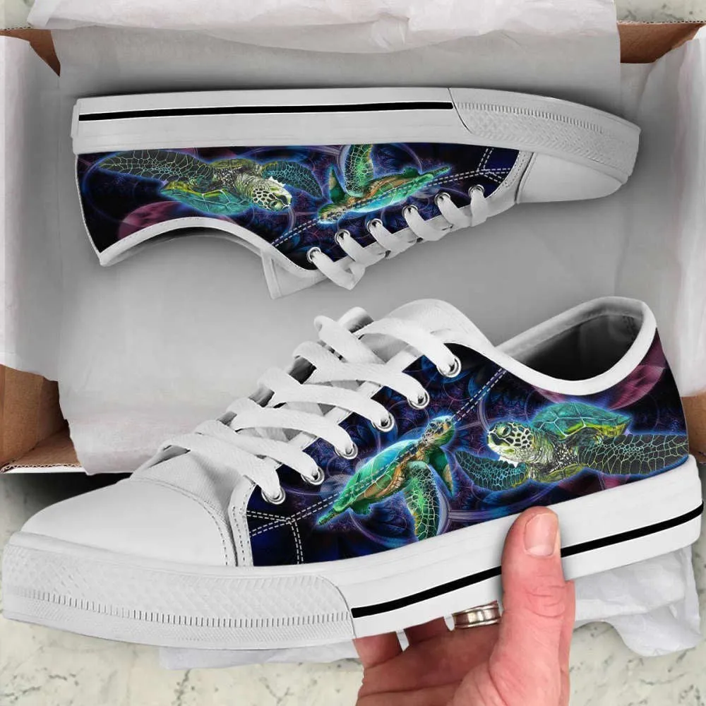 Shop Stylish Galaxy Turtle Low Top Shoes , Low Top Sneaker, Low Top Canvas Shoes