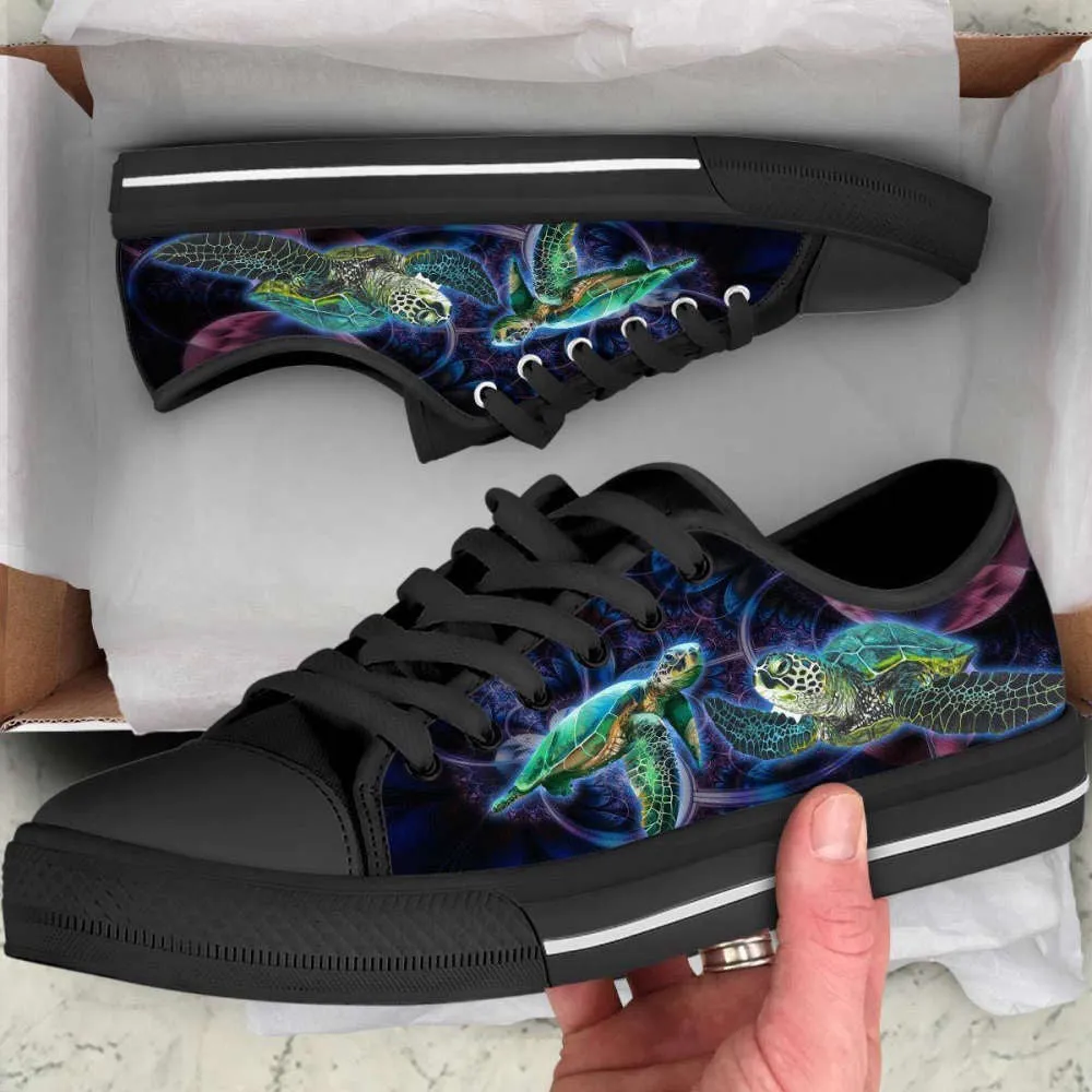 Shop Stylish Galaxy Turtle Low Top Shoes , Low Top Sneaker, Low Top Canvas Shoes