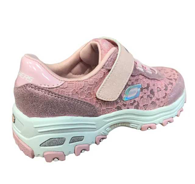 Skechers scarpa sneakers da ragazza D'Lites Lil Lace Gal 664086L LTPK rosa