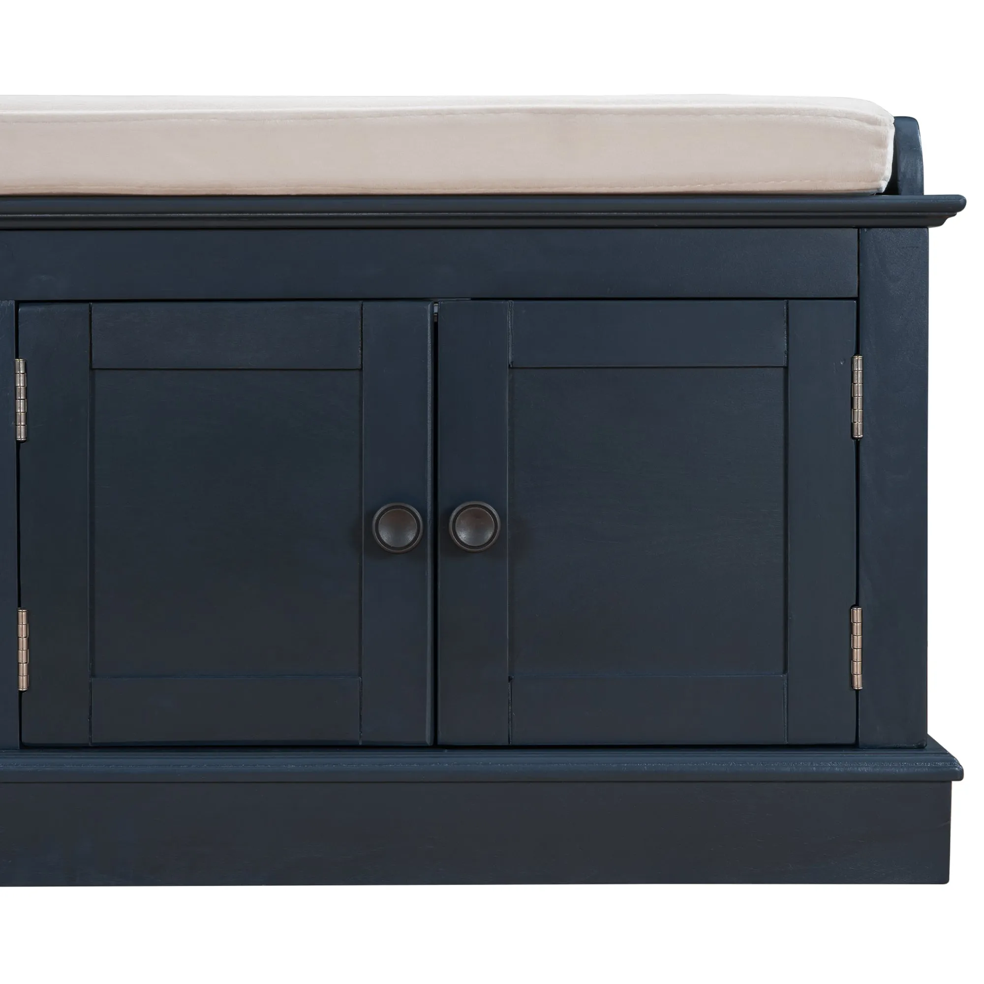 Stash Storage Bench with 2 Drawers and 2 Cabinets - Antique Navy