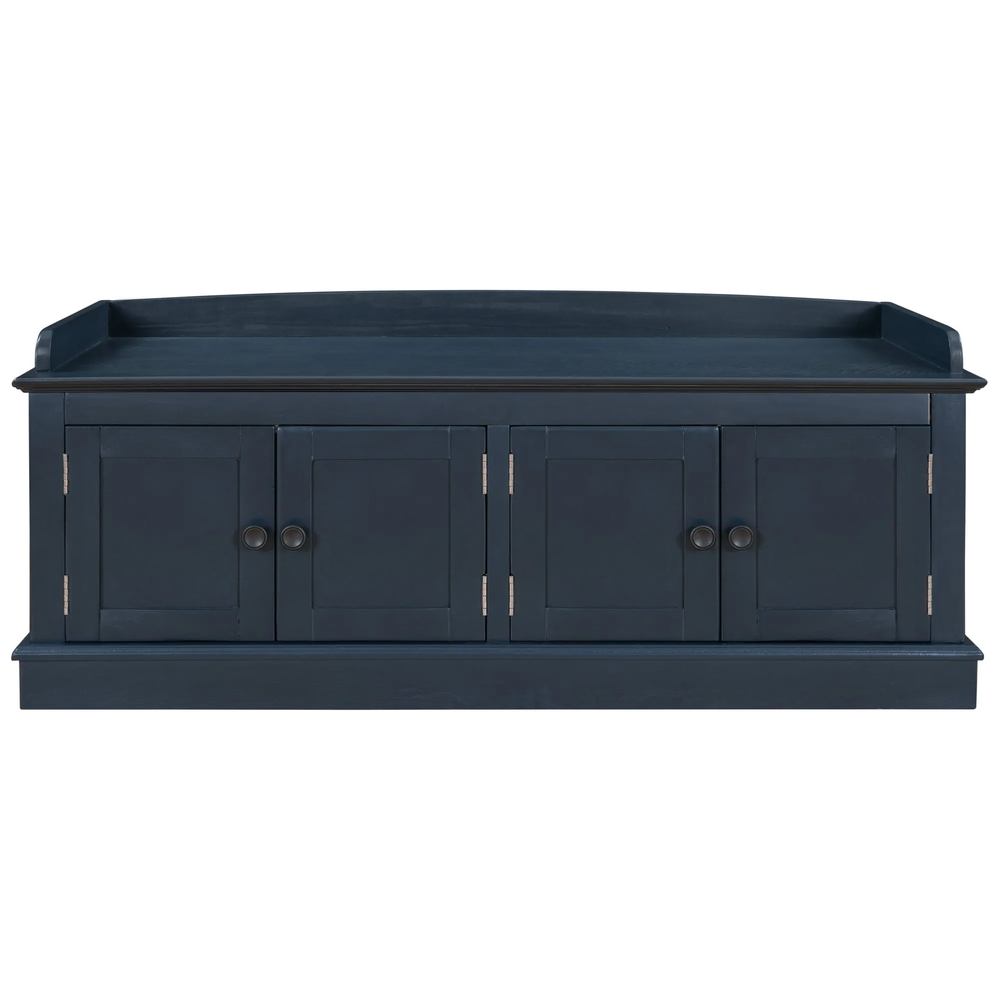 Stash Storage Bench with 2 Drawers and 2 Cabinets - Antique Navy