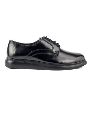 T-Beat Black Genuine Leather Casual Classic Men's Shoes