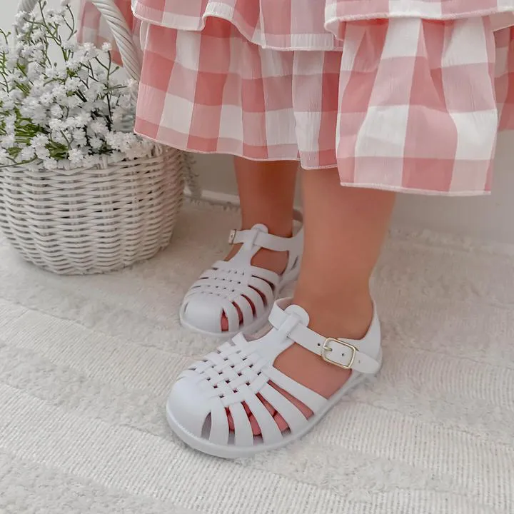 Toddler & Kids White Jelly Sandal