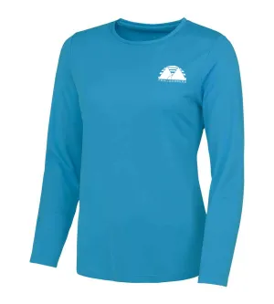 Trail Goddess Sapphire Blue Long Sleeve Performance Top