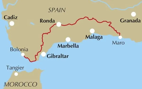 Trekking the Andalucian Coast to Coast Guidebook