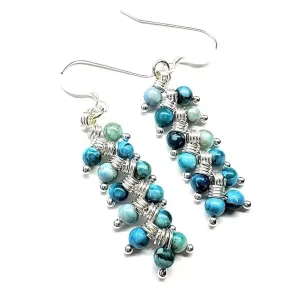 Turquoise Wire Wrapped Earrings