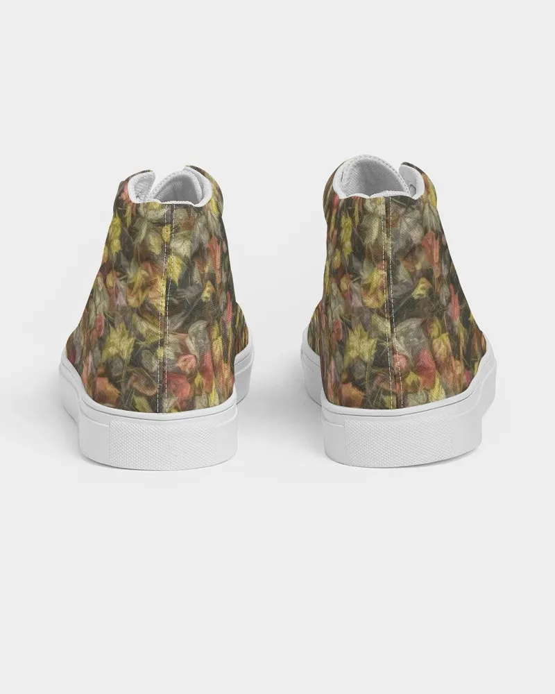 Van Gogh Leaves of Fall Women's Hightop Canvas Shoe