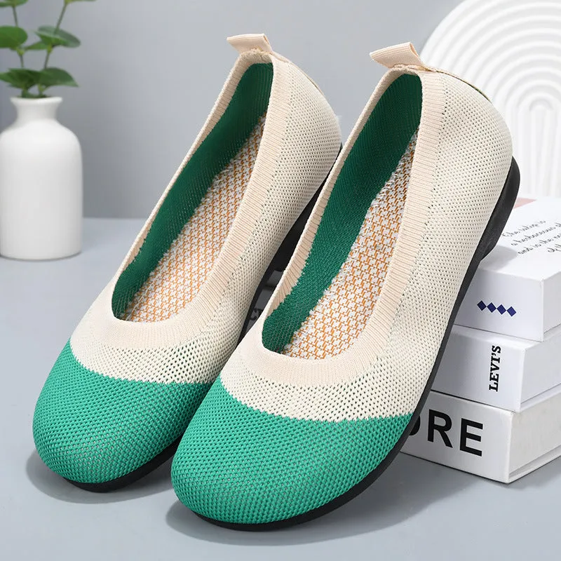 Vanccy Weaving Breathable Loafers  Comfortable Walking Casual Flats Shoes WF15