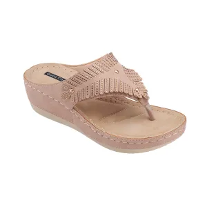 Virginia Blush Wedge Sandal