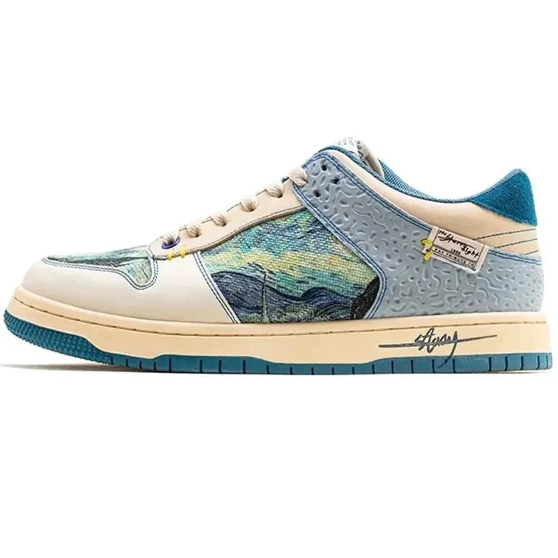 Wes Van Gogh Starry Night Unisex Sneakers