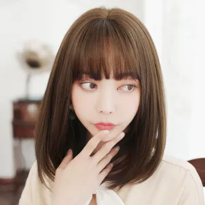 Wig Female Short Hair Japanese Air Bangs Bobo Head Trimming Face With Bangs