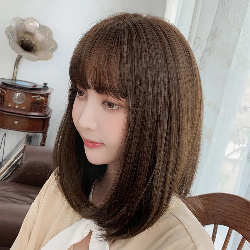 Wig Female Short Hair Japanese Air Bangs Bobo Head Trimming Face With Bangs