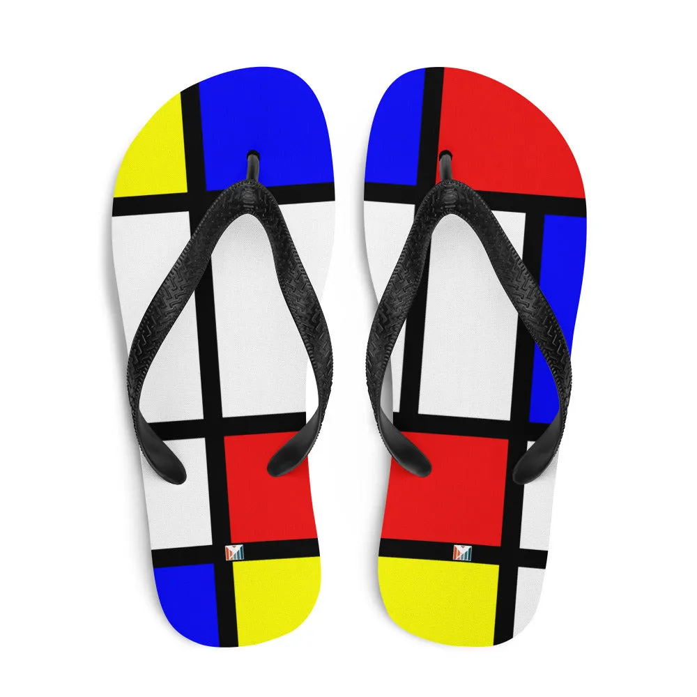 Women Flip-Flops / Fashion Flip-Flops / Piet Mondrian Flip flop