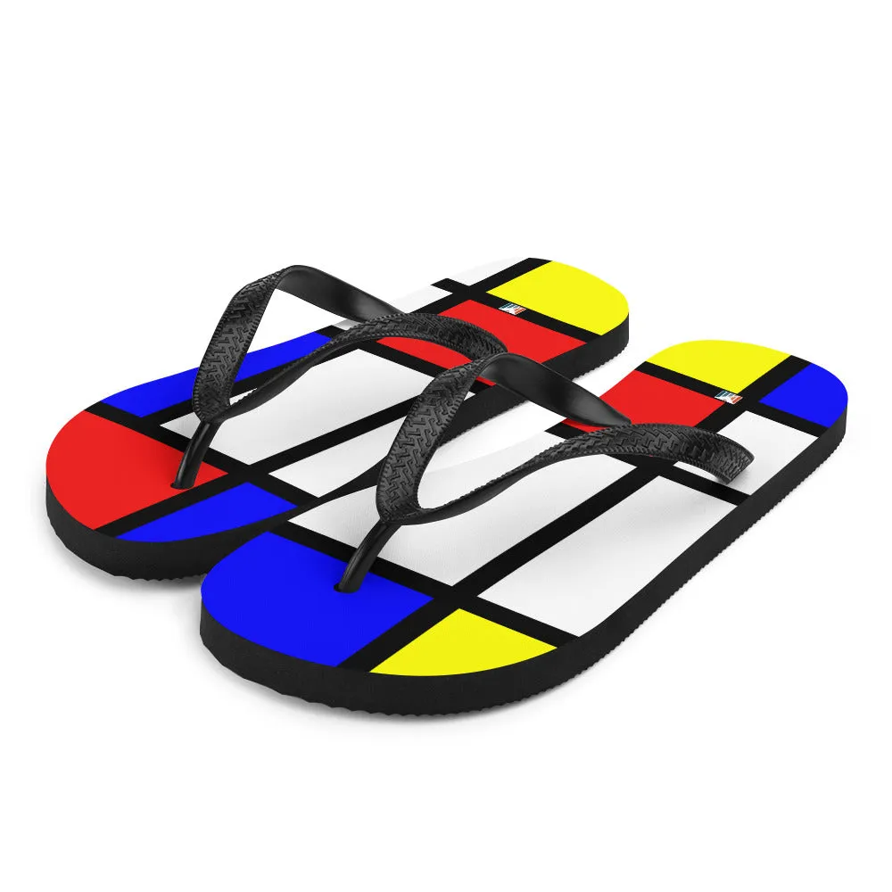 Women Flip-Flops / Fashion Flip-Flops / Piet Mondrian Flip flop