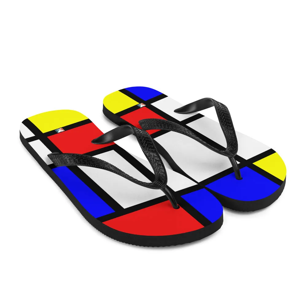 Women Flip-Flops / Fashion Flip-Flops / Piet Mondrian Flip flop