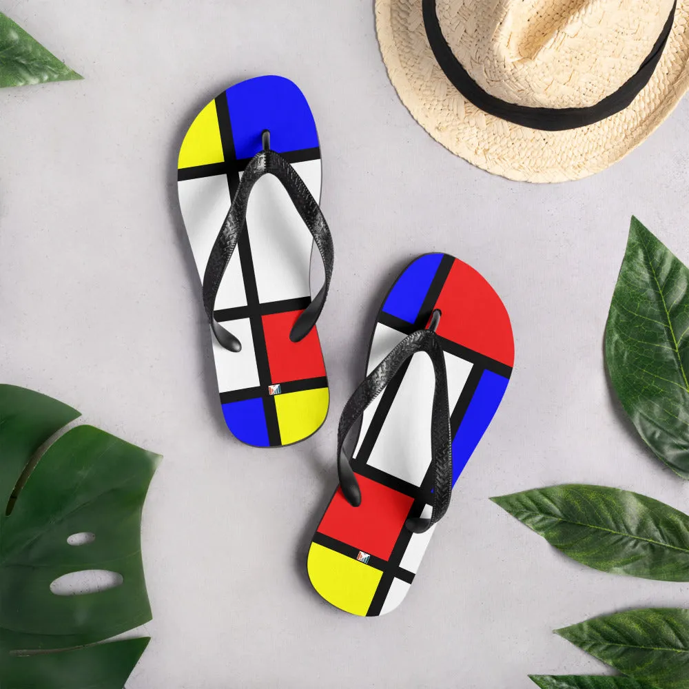 Women Flip-Flops / Fashion Flip-Flops / Piet Mondrian Flip flop