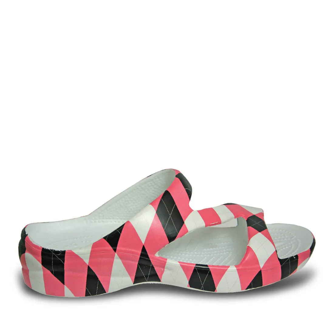 Women's Loudmouth Z Sandals - Pink and Black Tile