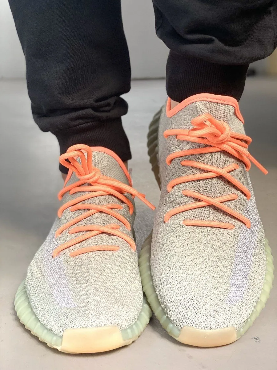 Yeezy Laces Desert Sage Orange Rope Laces for Yeezy Boost 350 V2 Desert Sage