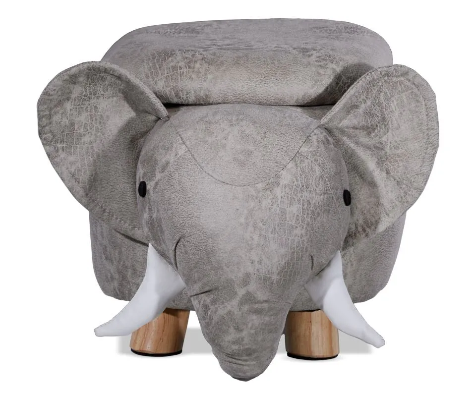 Zoo Companions Elephant Storage Ottoman - Grey